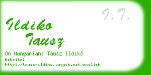 ildiko tausz business card