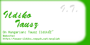 ildiko tausz business card